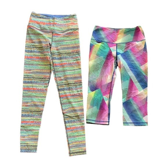 Victoria’s Secret Sport Knockout Multi-color Leggings Lot Sz S - Picture 1 of 10